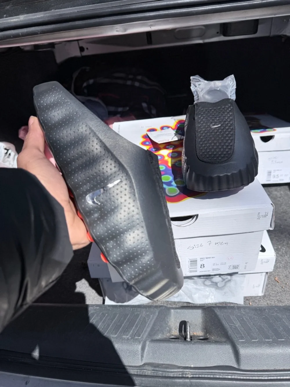 Nike mind 001 Black Slip-On Foam Sneakers - Picture 2 of 5